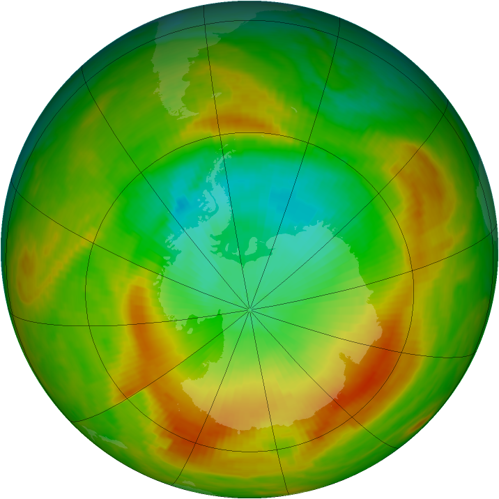 Antarctic ozone map for 13 November 1979